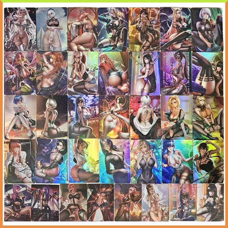 

Anime Goddess Story DIY ACG Collectible Card Tifa Nami Yor Forger Rem Android 18 Chun Li Marnie Makima Toy for boy Birthday Gift