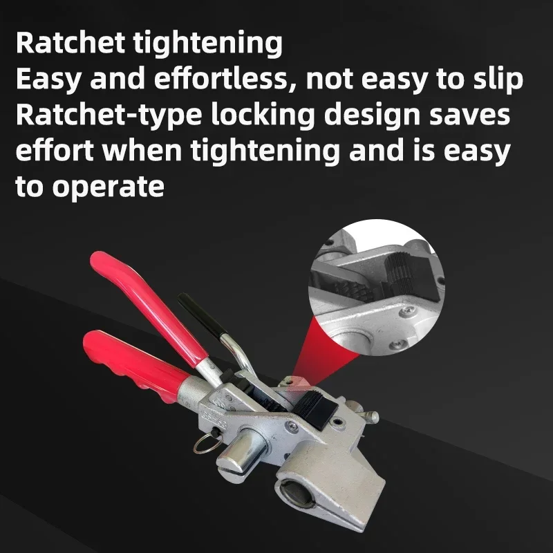 Stainless Steel Cable Tie Gun Fasten Tool for Crop Width 25mm Thickness 1.2mm Tighten Hand Tool Cutting Tension Multi-Purpose