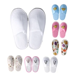 1 Pair Cartoon Home Slipper Children Travel Portable Folding Disposable Slipper House Home Kids Slippers