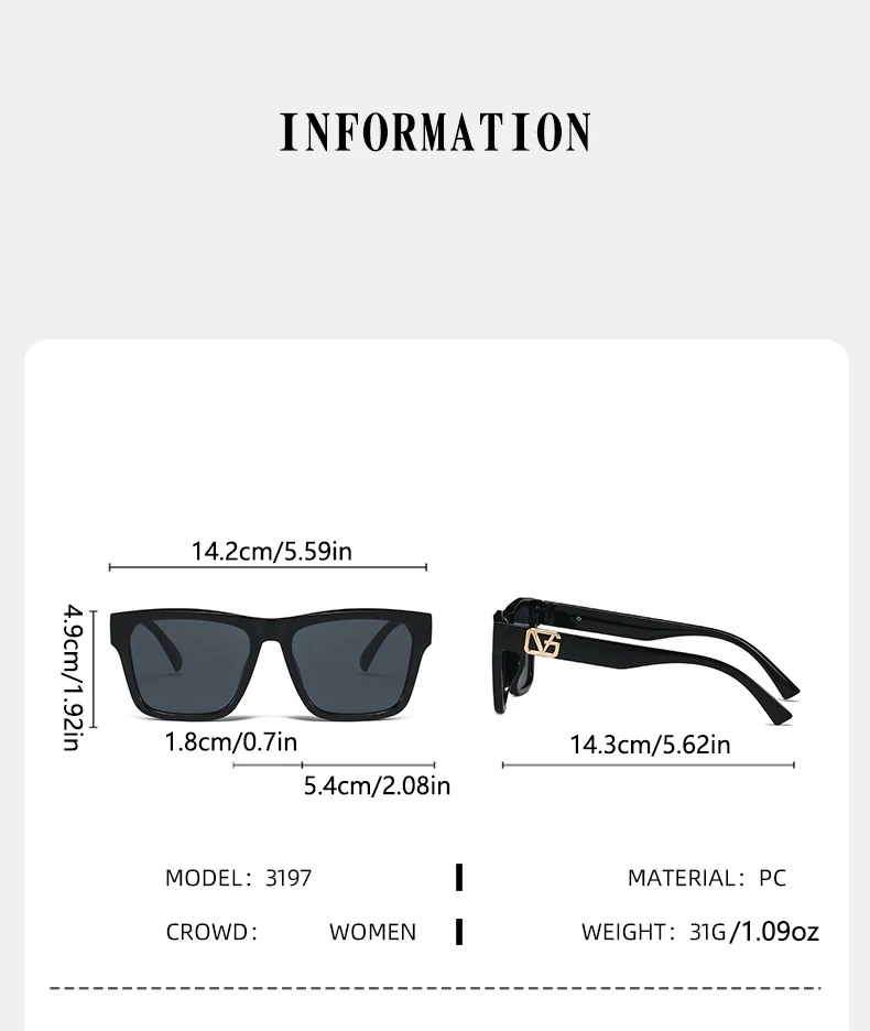 Modische, personalisierte Retro-Sonnenbrille für Straßenfotografie mit High-End-Feeling, konkaves Design, tägliche Outdoor-Sonnenbrille 3197 – Detail 9