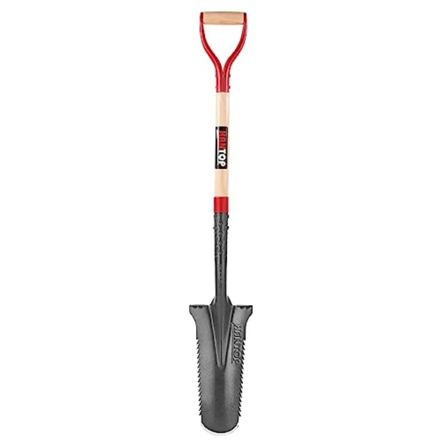 

Drain Spade Digging Serrated Shovel Root Saw Spades with Wooden Handle for Digging, Cutting Roots, Transplanting, Trenching, 44