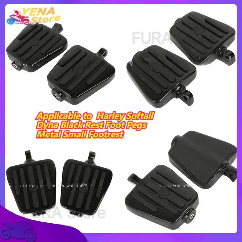 

Motorcycle Modification Accessories Applicable to Harley Softail Dyna Black Rest Foot Pegs Metal Small Footrest