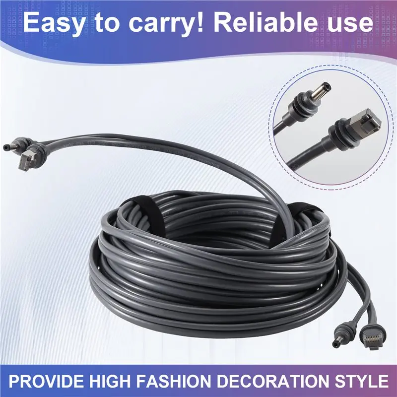 For Starlink Mini 10M For Starlink Mini Only Standard US PLUG 2-In-2 Data/Power Extension Cable Fast Charging Ethernet