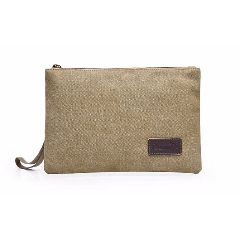 

canvas Clutch Bag Male big Wallet Purse Men Vintage Business Mobile Phone Handbag