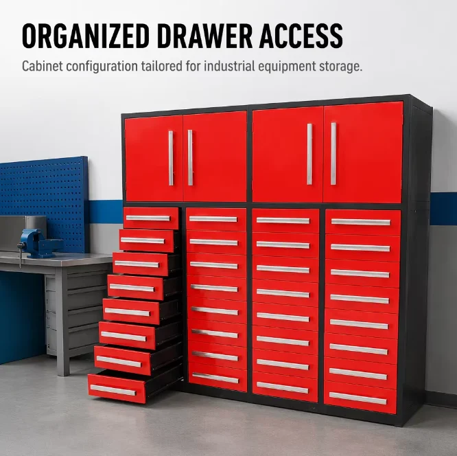 a forHeavy Duty Large Metal Tool Storage Cabinet 32 Drawers Wall Side Tool Chest Garage Workshop Steel Tool Organizer Cabinet