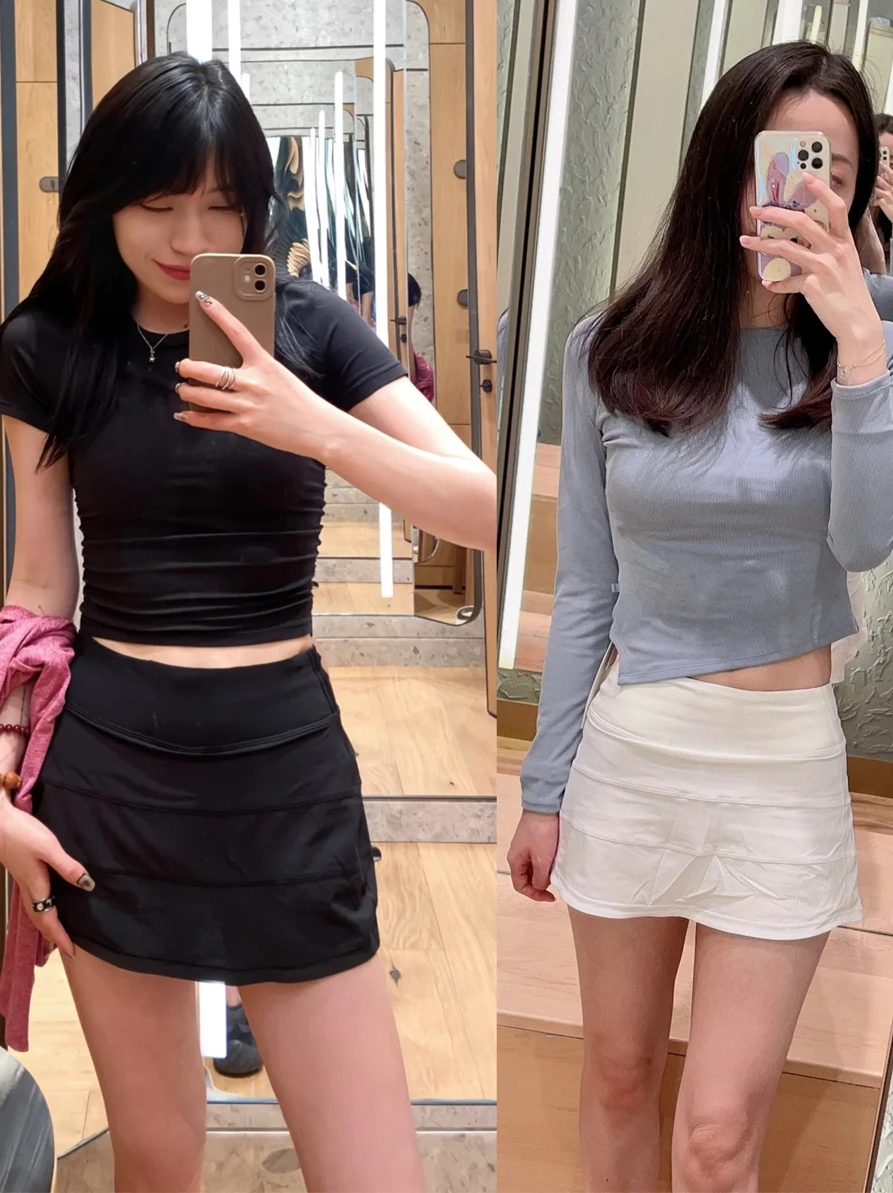 

Юбка-шорты женская с высокой талией для тенниса и йоги, новая модель, с защитой от просвечивания, однотонная, А-силуэт