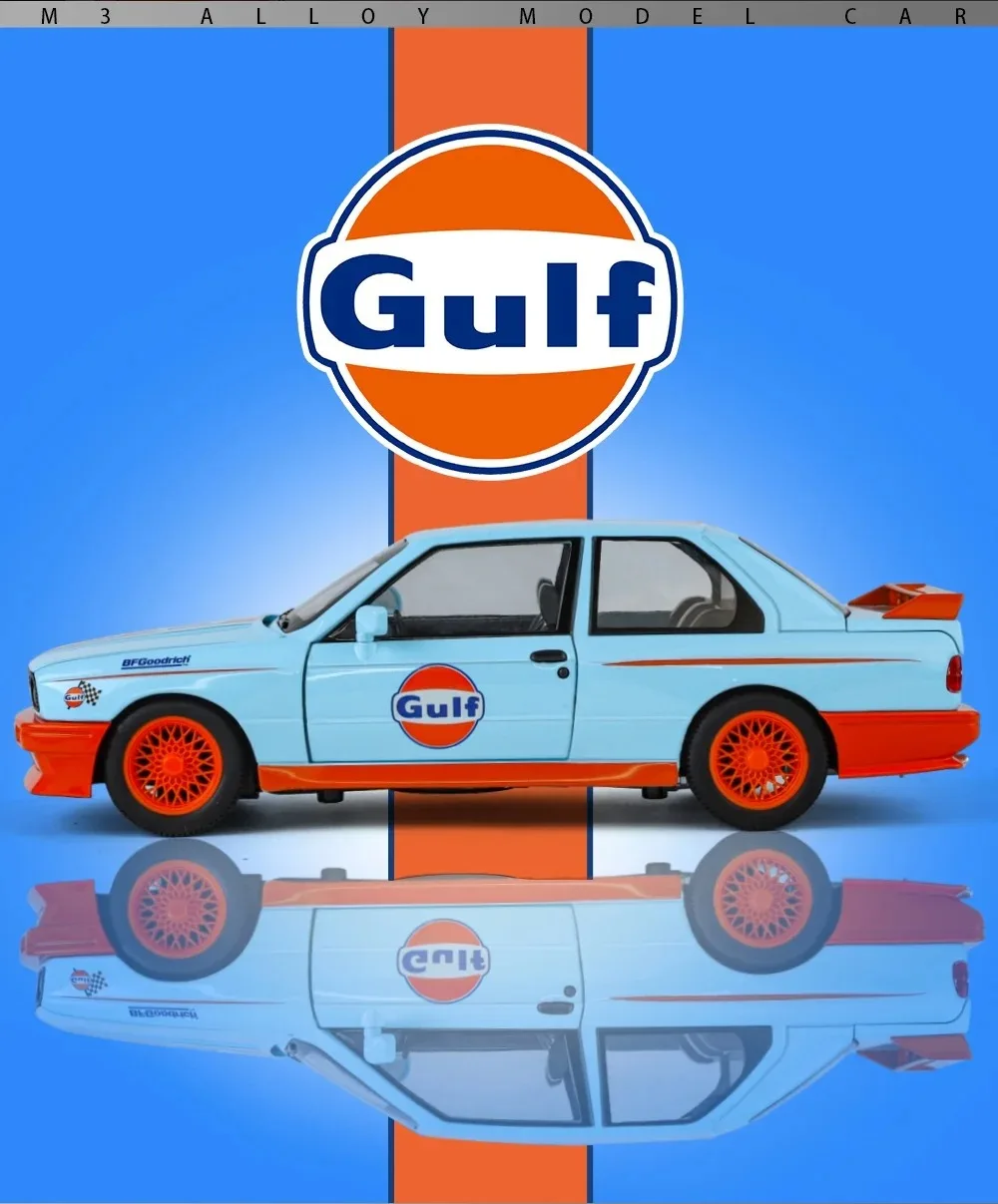 1:24 M3 E30 1987, Modellauto aus Metall, mit Sound- und Lichteffekten, Rückziehfunktion, Kinderspielzeug, Sammlerstück, Geburtstagsgeschenk. – Detail 2