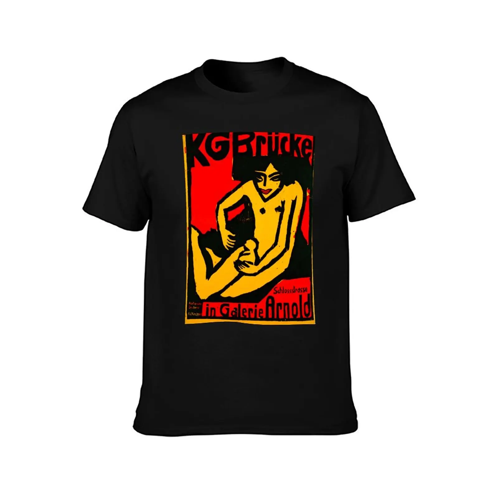 HD ERNST LUDWIG KIRCHNER - Die Brücke 1910 T-Shirt Active Sports Short Sleeve Cotton Shirt T-Shirt