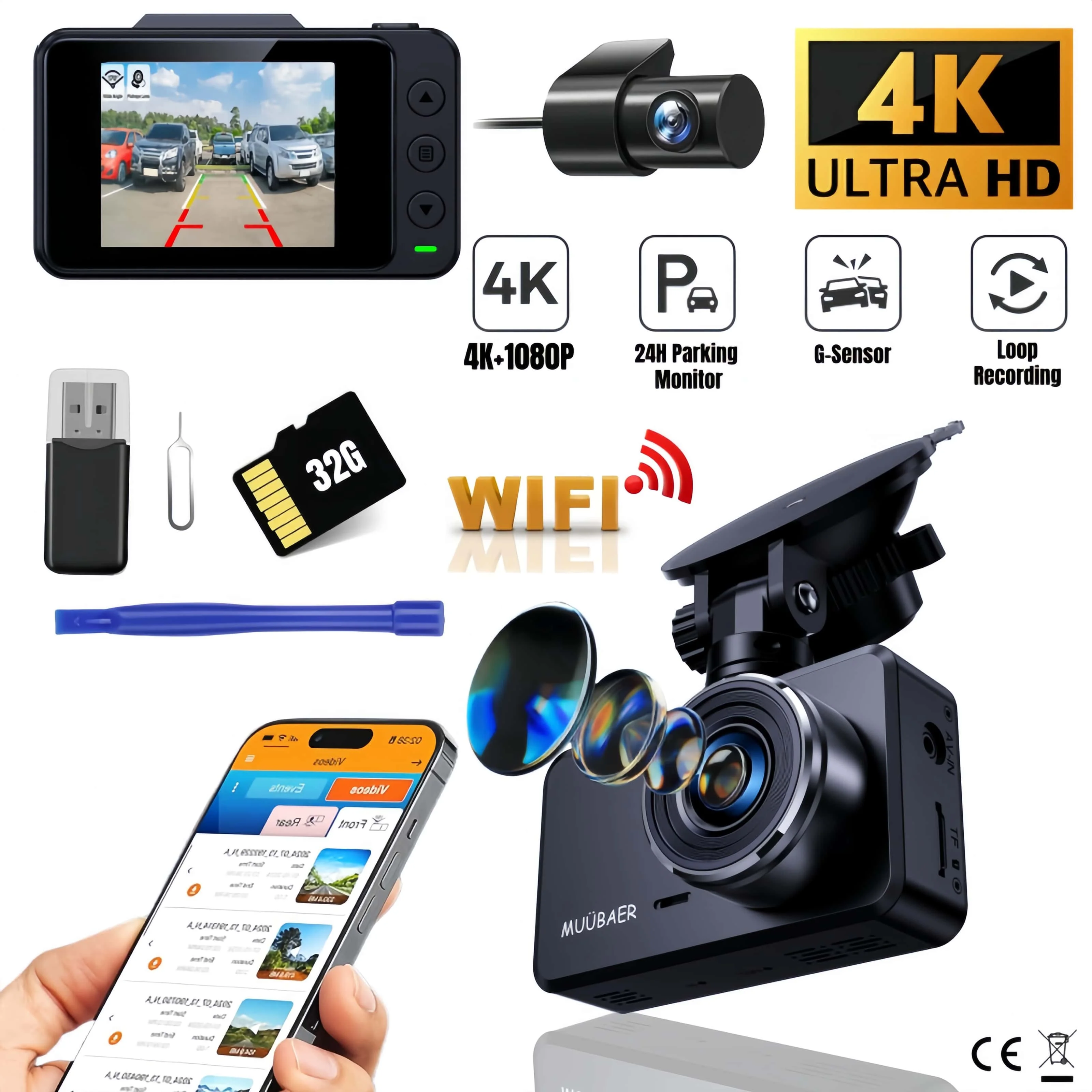 4K Dual Dash Cam Fr… - image