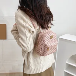 Fashion Casual Women Mini Backpack Luxury Pu Leather Small Bag School Girl Backpacks Korean Style Ladies Cute Travelling