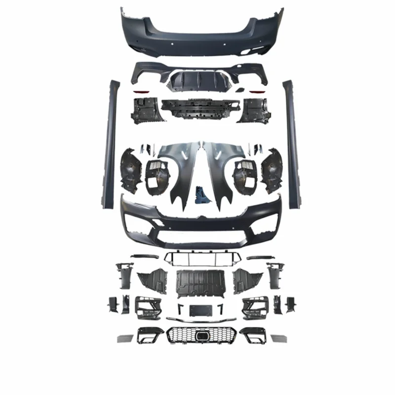 

В наличии: Комплект обвеса для G30 LCI (обновление до M5 F90 WIDE) с передним и задним бамперами, расширителями колесных арок и задним диффузором