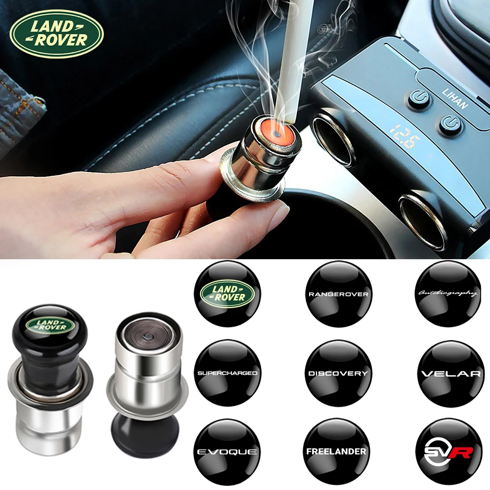 Car Windproof Flameless Cigarette Lighter Power Socket Plug Cigar Lighter For Landrover SVR Evoque Velar Freelander Range Rover