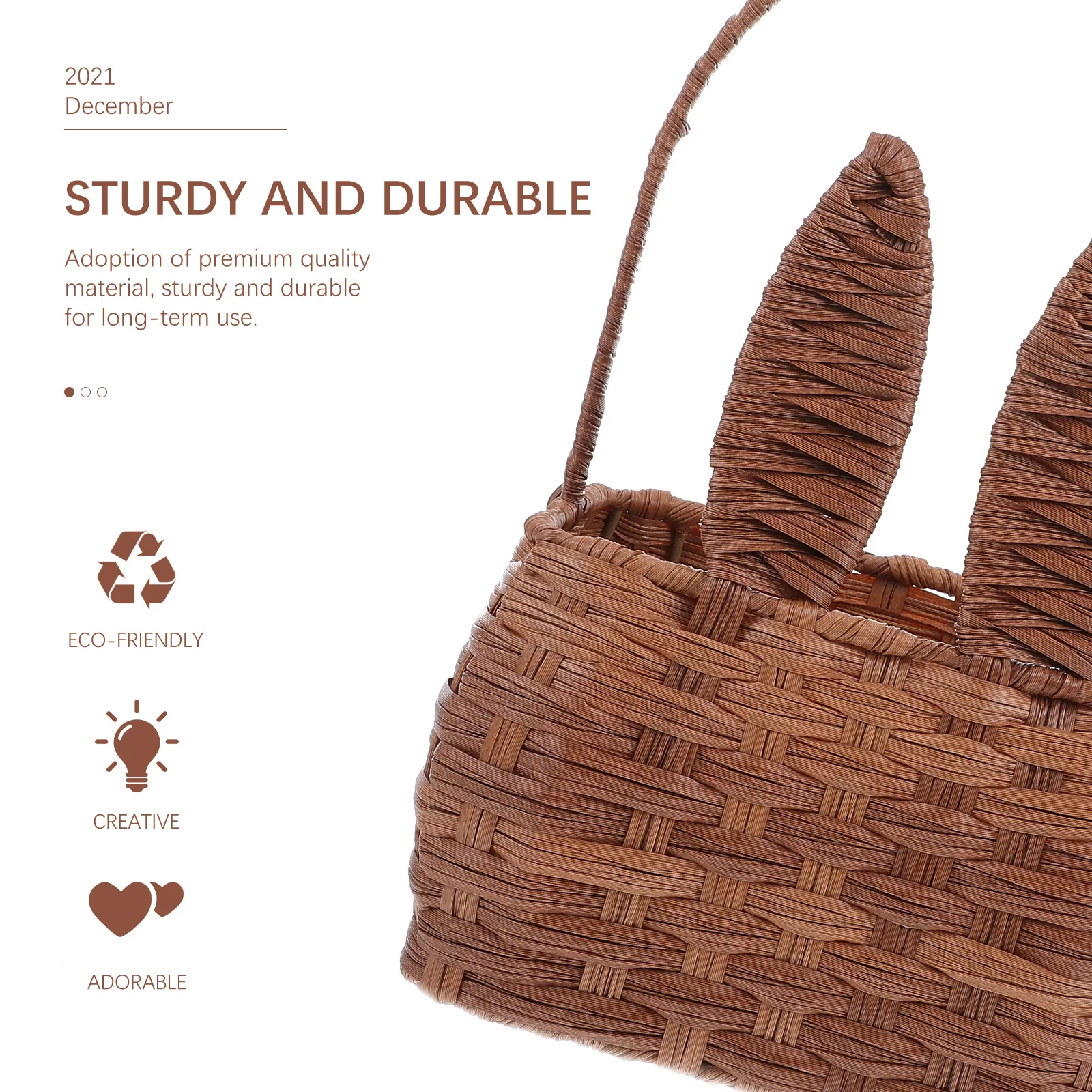 

Retro Woven Storage Basket Fruit Egg Container Household Kitchen Picnic Organizer Portable Environmentally Friendly