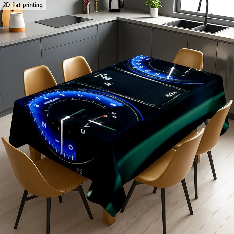 1pc Elegant Soft Tablecloth Compatible with Car Dashboards, Tables, Desks & Outdoor Use - Machine-Washable Rectangular Cover Fit