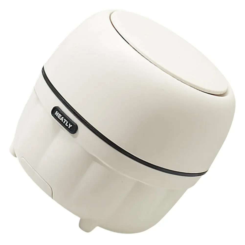 

Mini Trash Can Desktop Small White Trash Bin Press Lid Phone Holder Tabletop Compact Office Garbage Bin Desk Trashcan