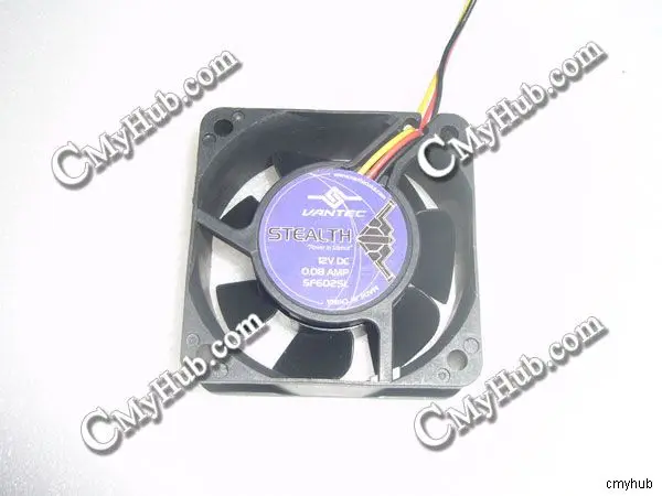 For STEALTH SF6025L DC12V 0.08A 6025 6CM 60mm 60x60x25mm 3Pin Cooling Fan SF6025L