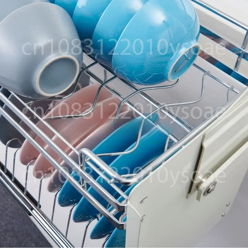 Segmented slow drop Adjustable strength Hanging cabinet Wall cabinet Lifting pull basket strength basket function lift