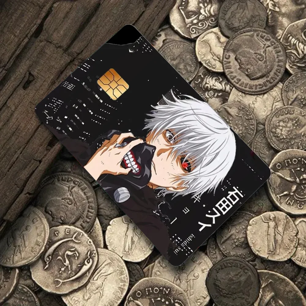 

Tokyo Ghoul Card Stickers 4pcs PVC Credit Card Skin Stickers Removable Self-adhesive Protective Film
