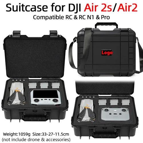 Imagen 1 del producto Bolsa de almacenamiento portátil para DJI Air2/2s, estuche de viaje para hombro con banda, funda de mano para accesorios para Dron Air2/2s