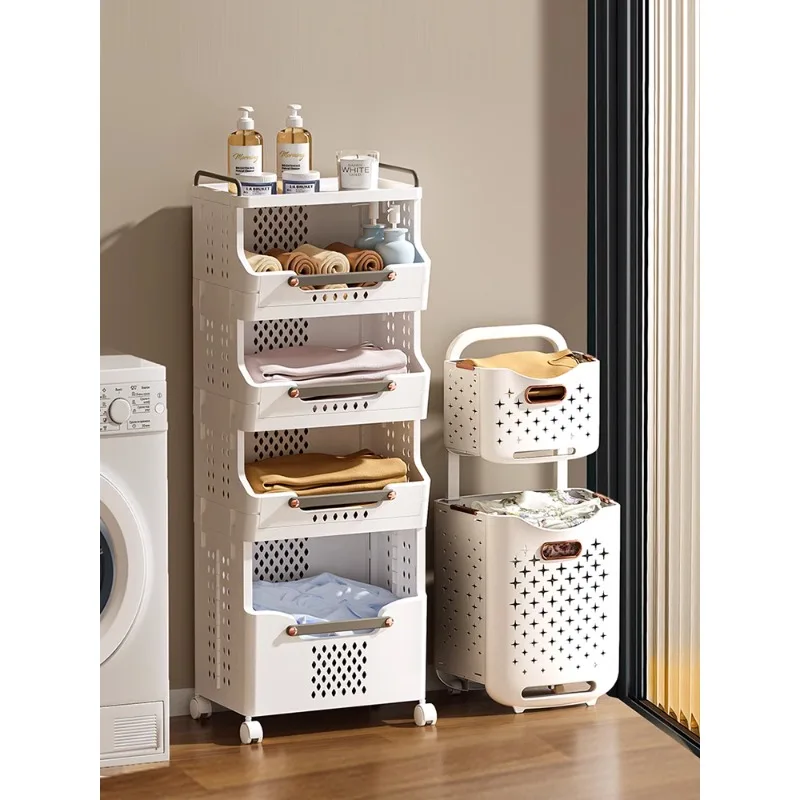 Foldable laundry basket, storage basket, household toilet, shelf, laundry basket, wall-hung bathroom, large capacity laundry bas