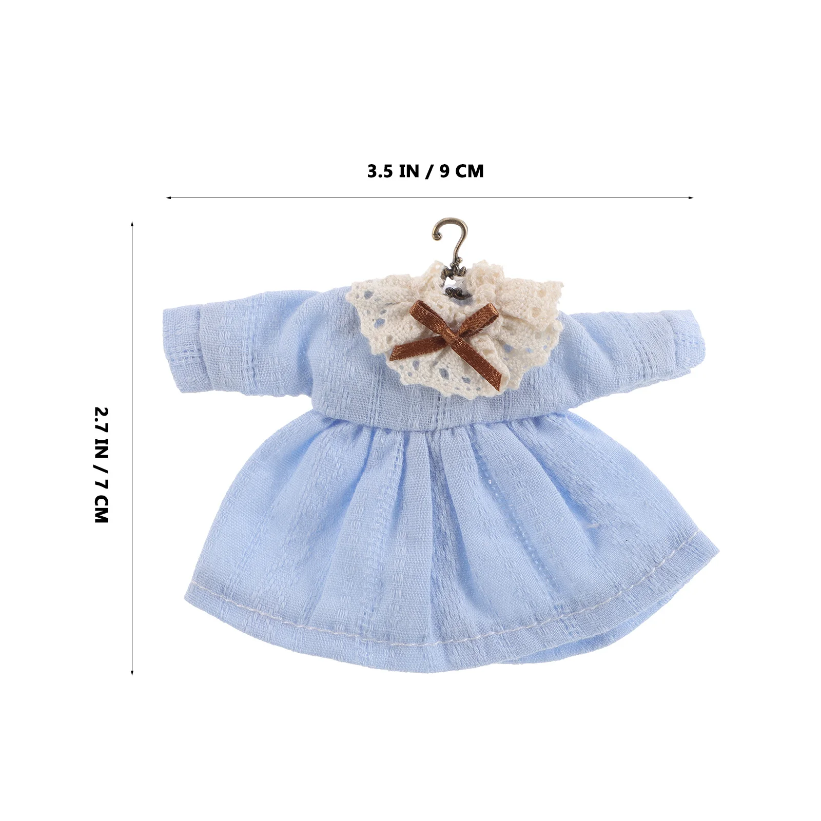 Vintage Dress Lace Neckline Mini Skirt For Ob11 Fit Dollhouse Wedding Party Photography Clothing Accessories