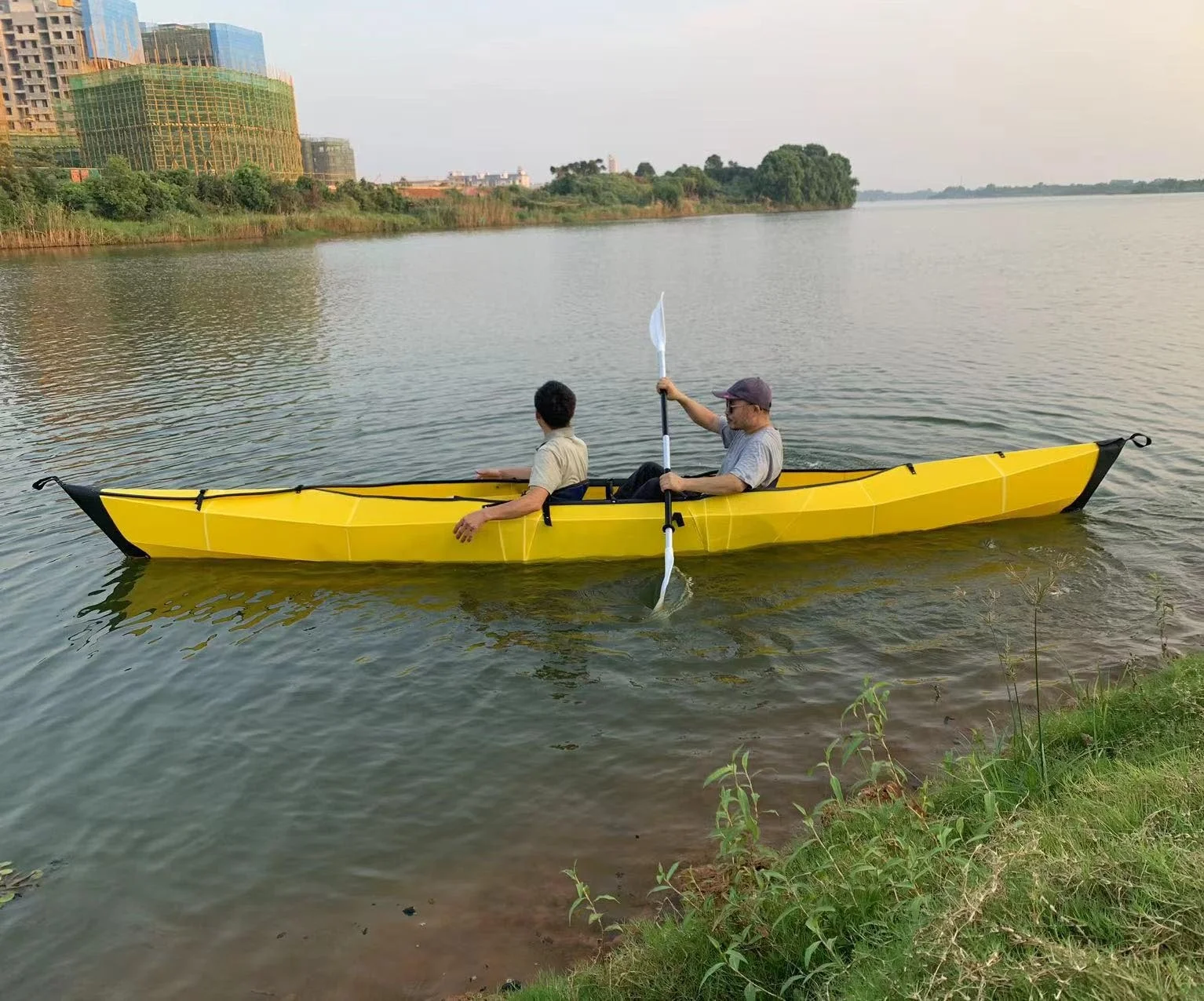 

Foldable 1-2 Person Kayak, Lightweight Stable Lake/River Paddle Boat 2025