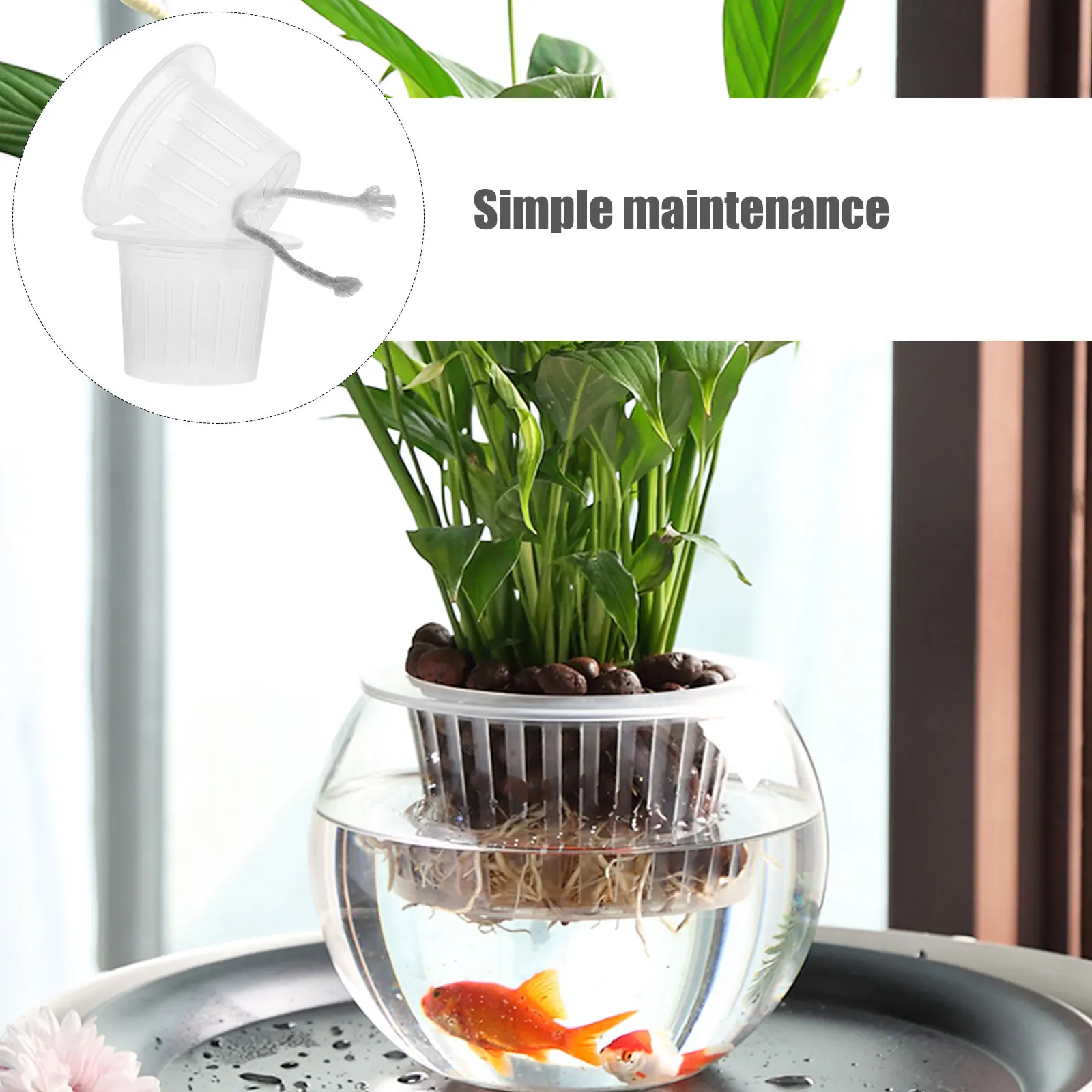 

Hydroponics Plant Pot Nursery Planter Garden Net Cups Self Watering Spikes Root Drainage Holes Plastic Durable Easy Clean