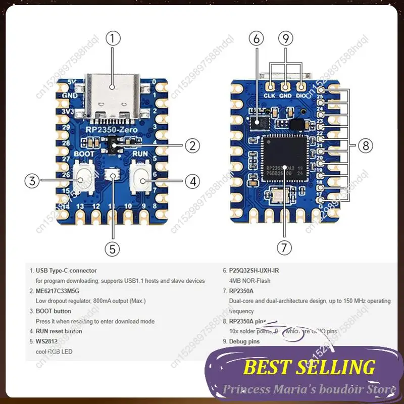 

AB30-2X RP2350-Zero Мини-плата разработки Плата разработки микроконтроллера на базе Raspberry Pi