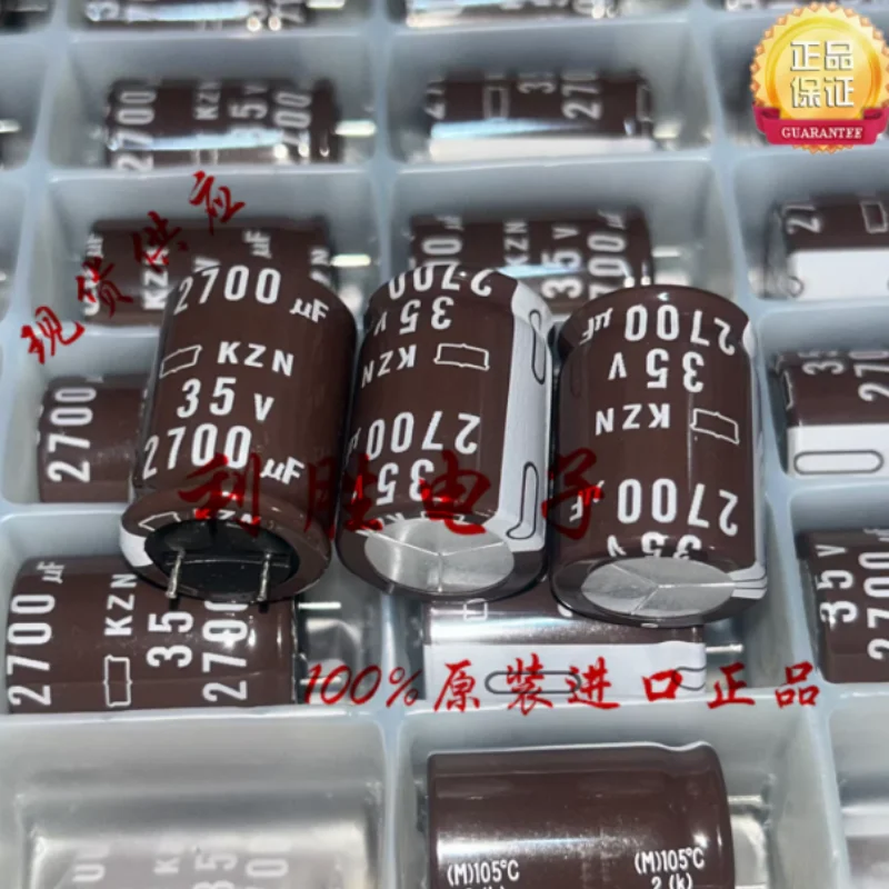 10PCS-100PCS 2700UF 35V Japanese Black Diamond Capacitor 35V2700UF 18 * 25 KZN High Frequency Low Resistance Short Pin