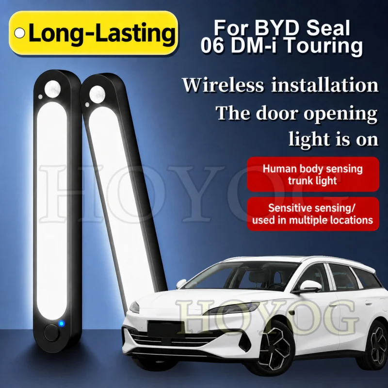 For BYD Seal 06 DM-i Touring 2025-2026 Car Trunk Light LED Lamp Motion Sensor Easy Install Boot Cargo Light Sedan Interior Cabin