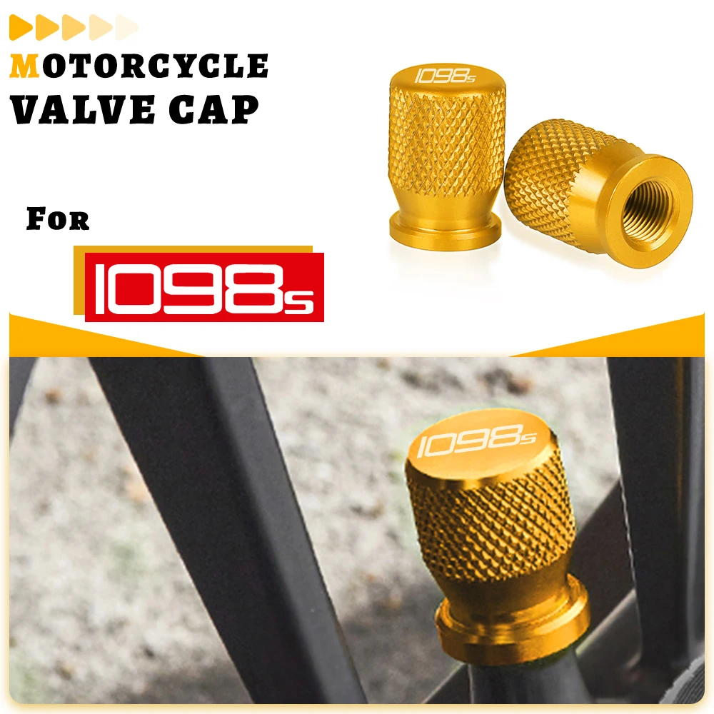 

Motorcycle Accessories 1098S FOR DUCATI 1098 S TRicoloR 2007-2008 Tire Valve Cap Tyre Air Port Cover Aluminum Waterproof
