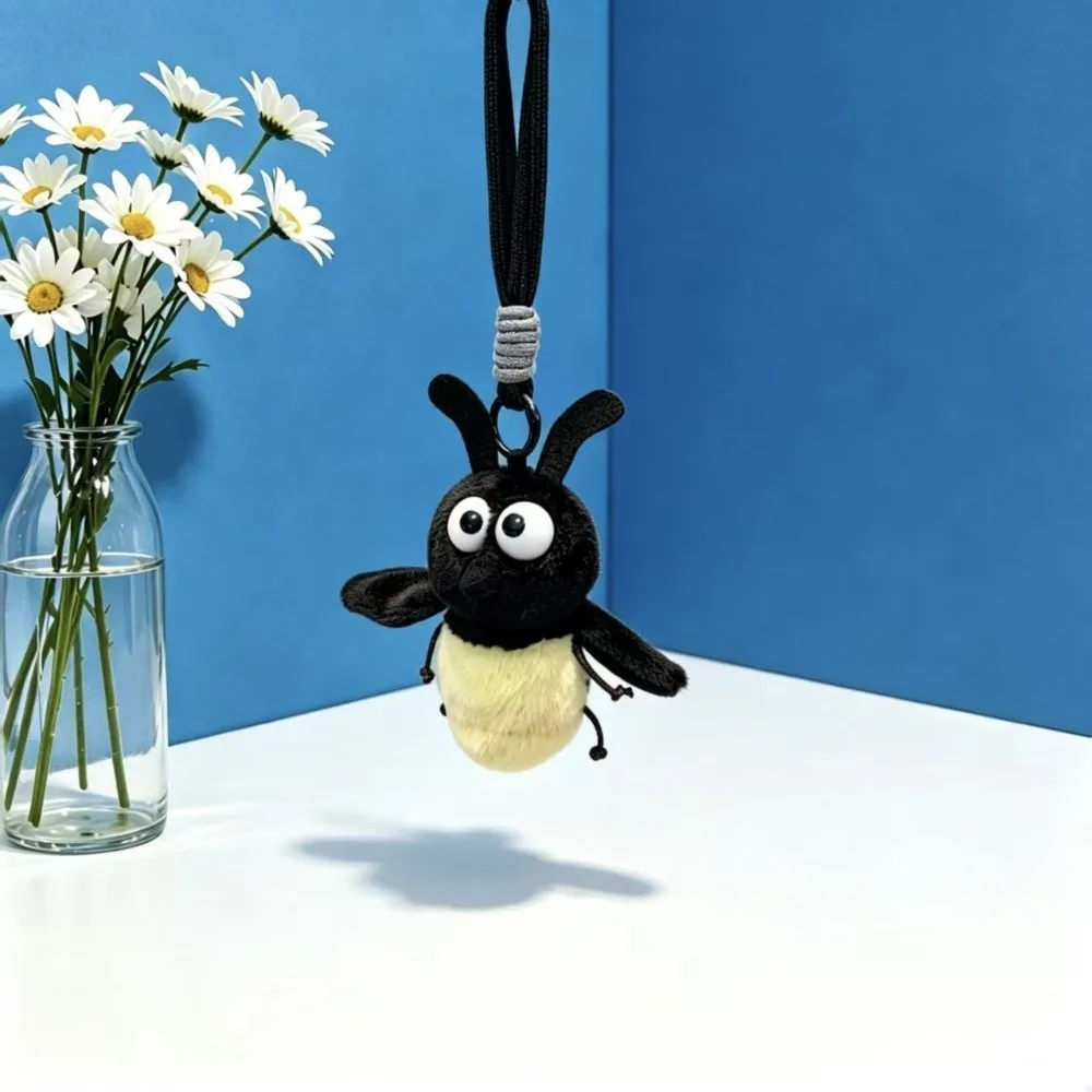 Small Pendant Plush Backpack Charm Firefly Funny Design Insect Series Keychain Fragrant Mosquito Stuffed Animal Pendant
