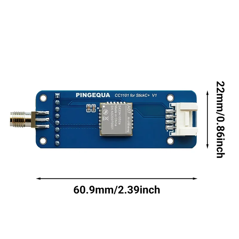 B49C CC1101 Module(S433A10S2A) For M5stack Stickcplus 1.1&2, Supports CC1101 433Mhz, Bruce Firmware,Sub-Ghz Sniffer Expansion