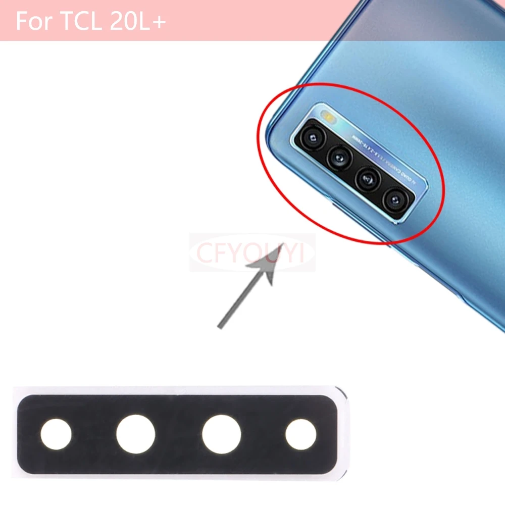 For TCL 20L / 20L Plus / 20SE Back Rear Camera Lens Glass Lens With Adhesive Sticker Replacement Part