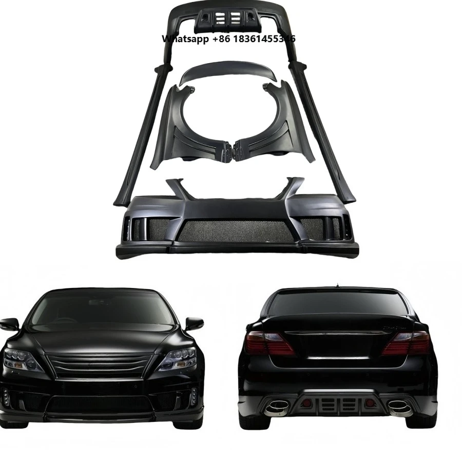 For  LS460 LS600 LS600H Tuning Front Bumper Fenders Side Skirts Rear Spoiler Bodykit Car Upgrade High FRP Body Kit