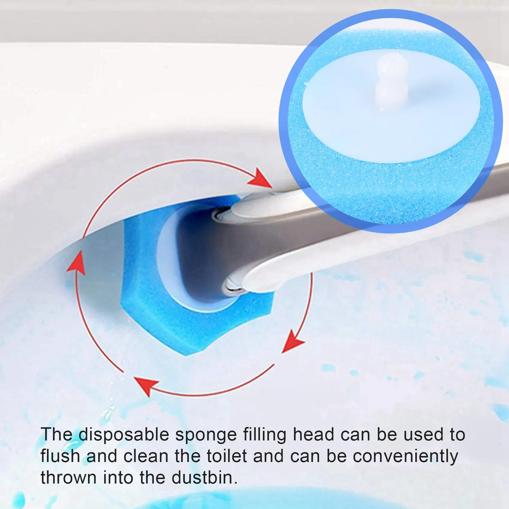 Sistema di pulizia della toilette usa e getta ricarica risciacquabile per wc usa e getta spazzola fresca ricariche risciacquabili-48 ricariche