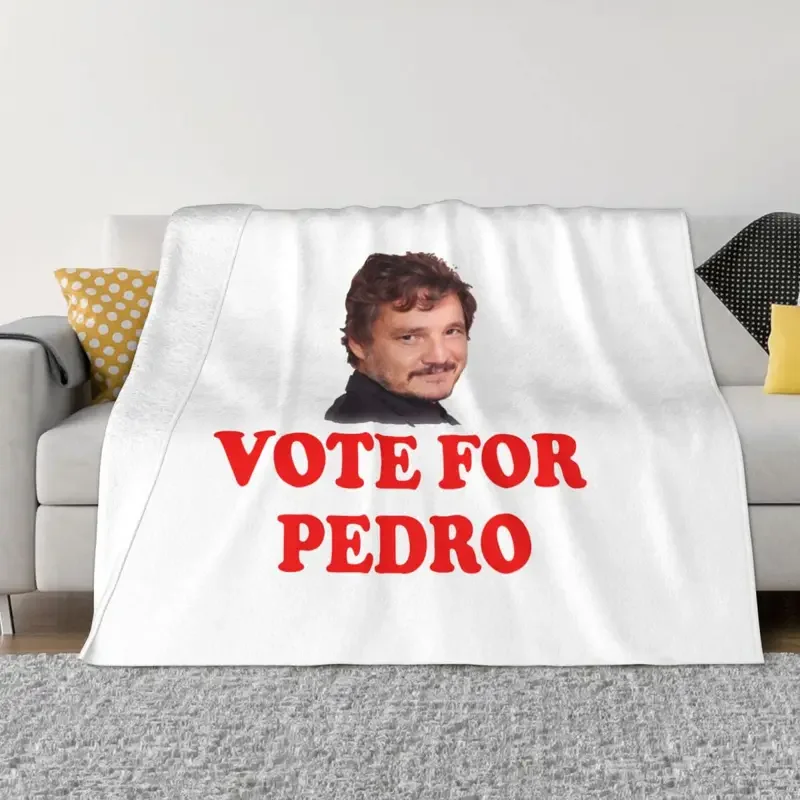 

Vote For Pedro Pascal Blankets Flannel Autumn/Winter Actor Breathable Ultra-Soft Throw Blanket for Sofa Car Quilt