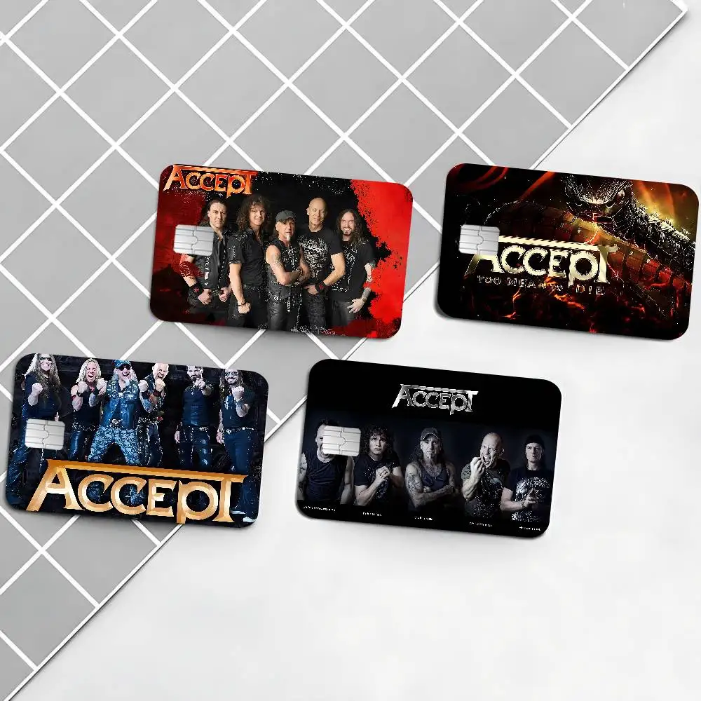 a-Accepts Heavy Rock Band Anmie Sticker Film Skin Cover for Credit Card Debit Bank Card Front