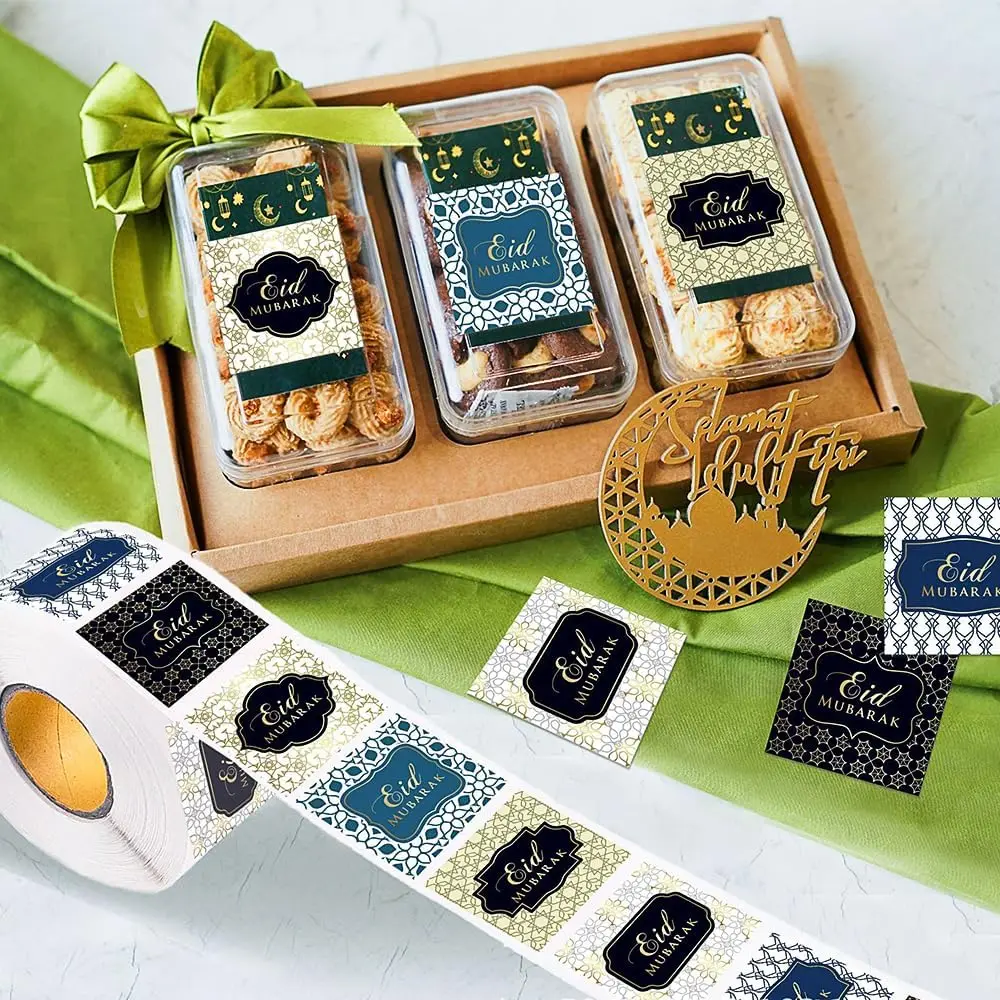 Ramadan Party Stickers Kareem Islamic  Eid Mubarak Muslim Label for Gift Box Envelope Chocolate Candy Party Decoration Seal