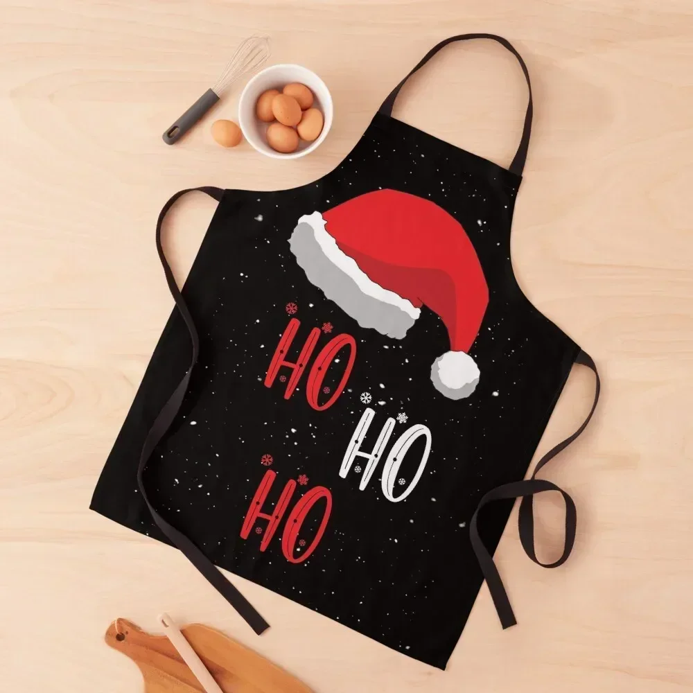 

Ho Ho Ho - Santa Hat Apron Household Items Useful manicurist Apron