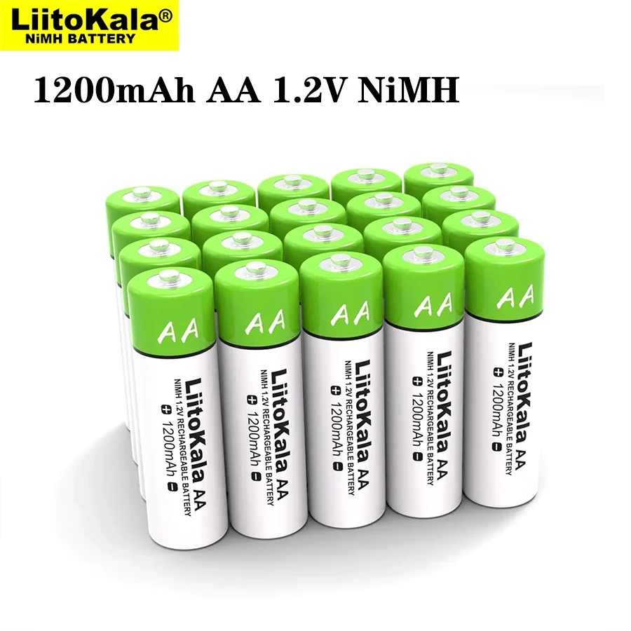 1-30 sztuk Liitokala 1.2V AA 1200mAh akumulator Ni-MH aa do pistoletu temperaturowego pilot zdalnego sterowania mysz zabawka baterie