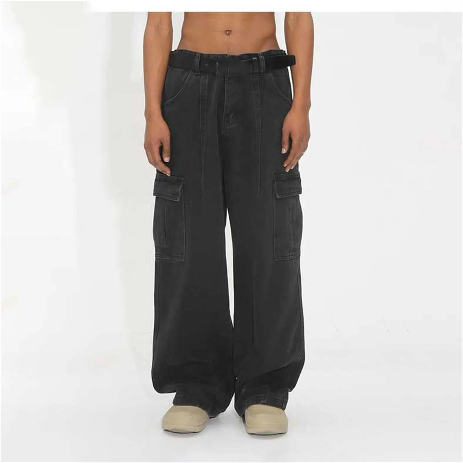 New Street Retro Loose Straight Leg Casual Wide Leg Workwear Jeans For Men And Women Band Size