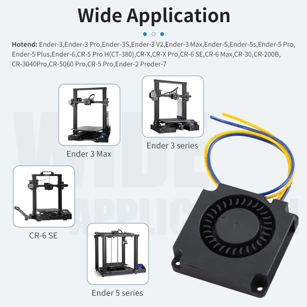 

1-5PCS Creality Ender 3 Fan Upgrade 4010 Blower Fan DC 24V, 40x40x10MM Extruder Cooling Fan for Ender 3/Pro/V2,Ender 5/6 Series
