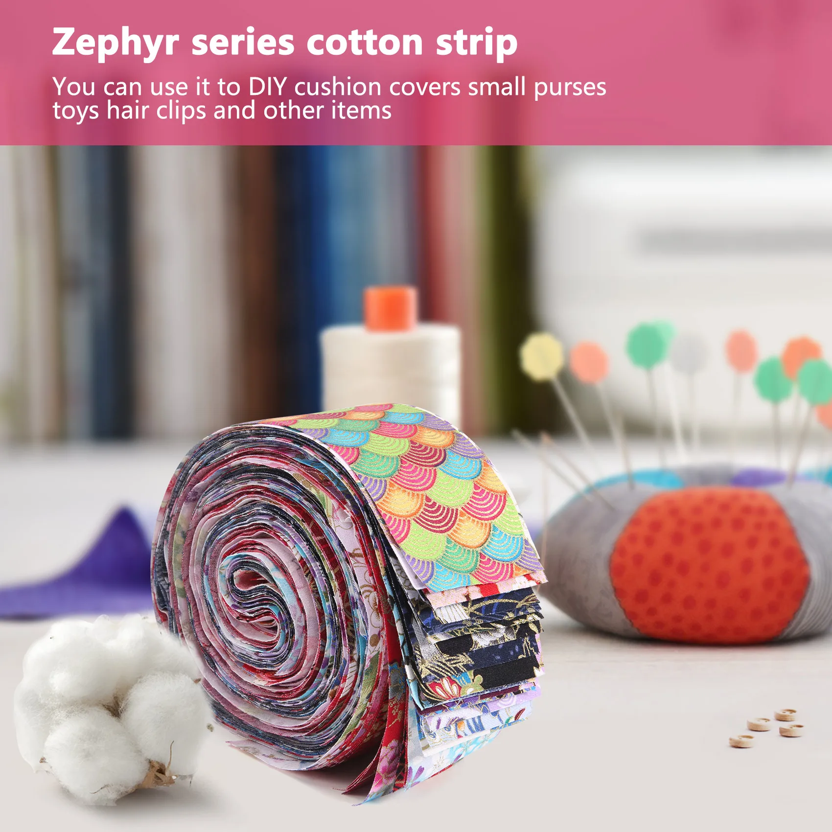 Sewing Roll - Kain Gulung kf-Jelly Roll Untuk Quilting,