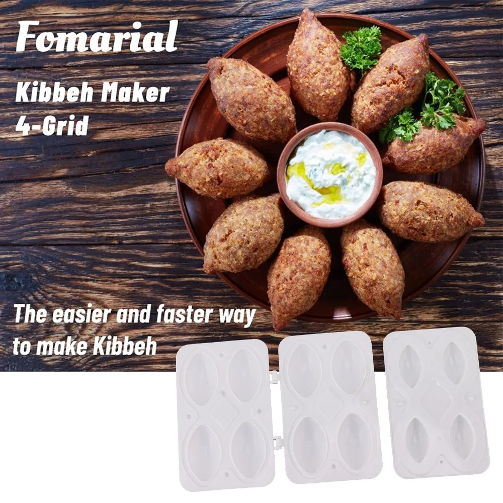 ABS Meatball Making Mold Manual Operation Convenient Meatloaf Maker Press Tool Easy to Use Easy Clean Kibbeh Rolls Maker Mold