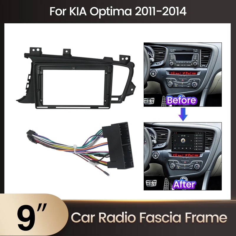 

MEKEDE 9-дюймовая рамка для автомобильного радиоприемника Android для KIA Optima K5 2011-2014 LHD приборная панель однорамный комплект рамки для автомобильного радиоприемника
