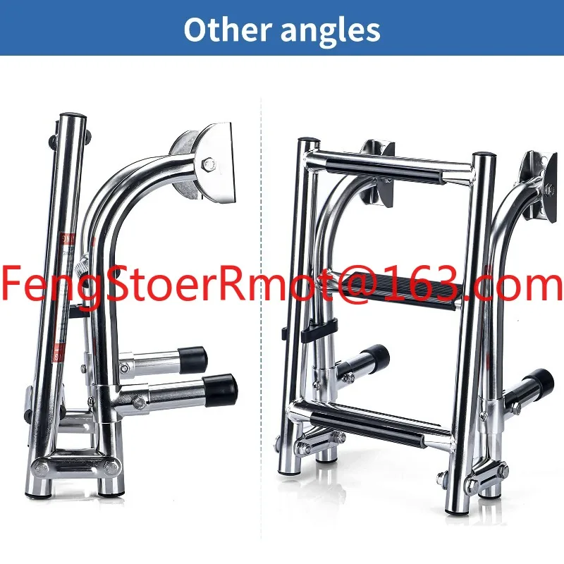 Stainless steel marine folding ladder, side hanging stern ladder, boarding ladder, ship boarding ladder pedal