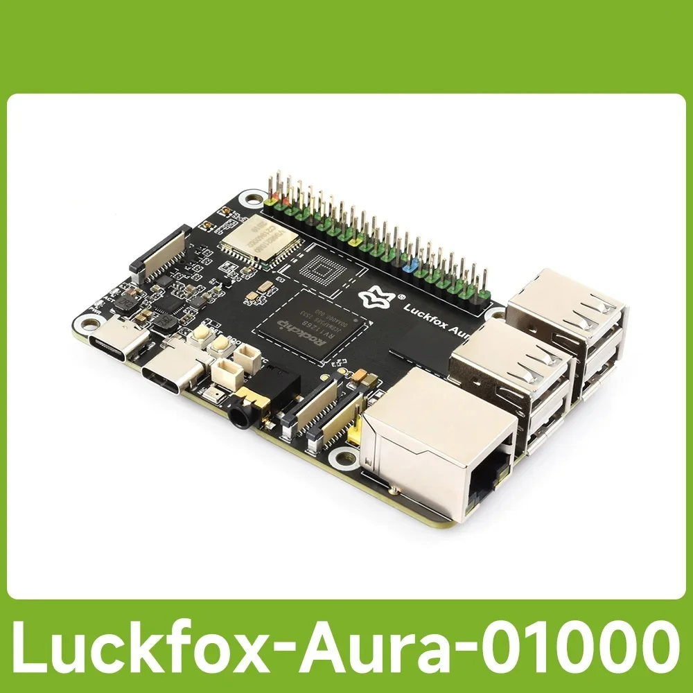 Waveshare Luckfox Aura High-Performance Linux Development Board, Rockchip RV1126B Quad-Core 1.6GHz Processor, 3 TOPS