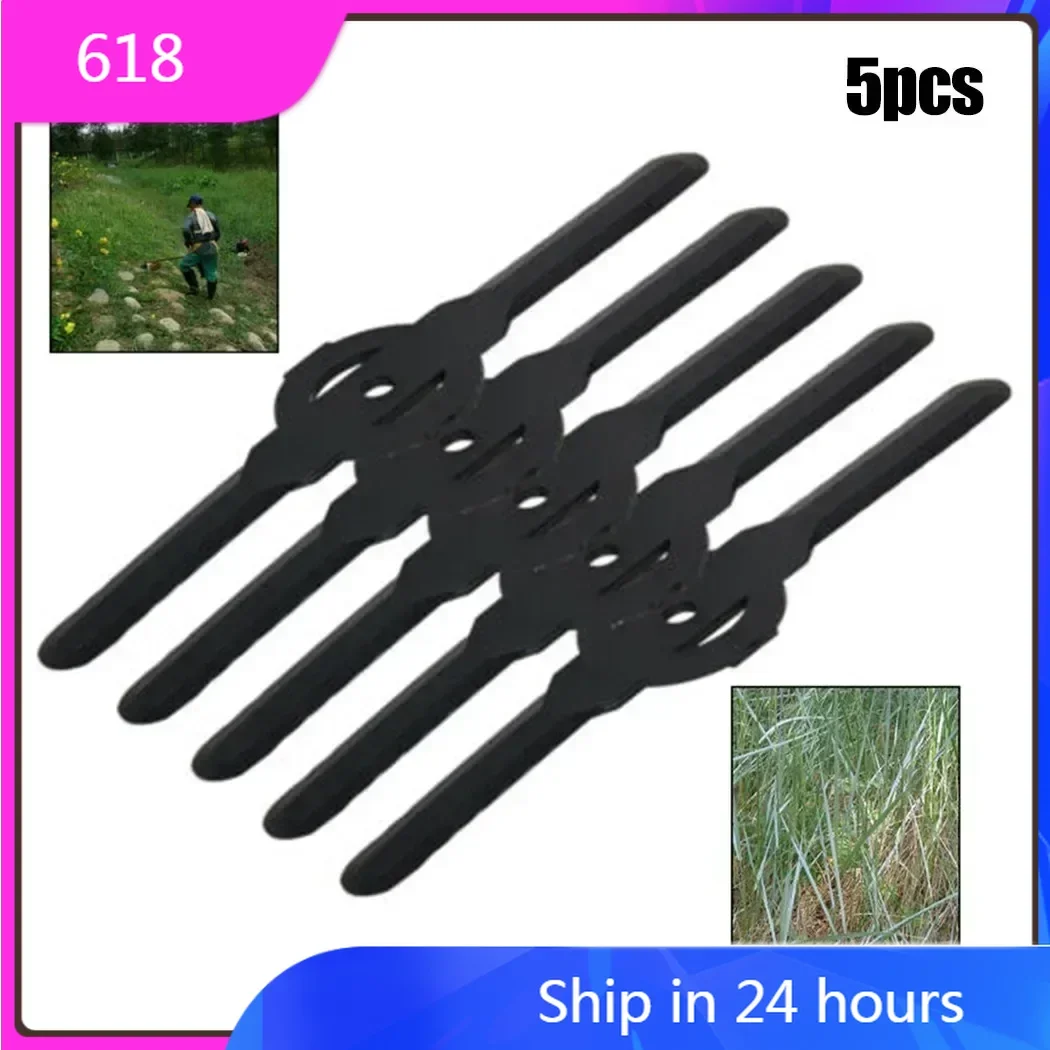 

5PCS Plastic Cutter Blades For Electric Cordless Grass Trimmer Strimmer Garden Lawn Mower Cutting Head Blades Replacement Part