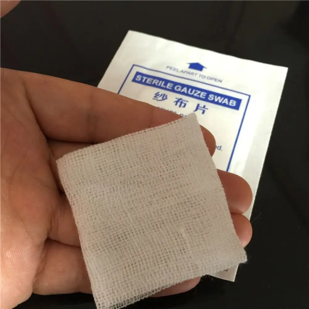 10Pcs 5x5cm 7.5x7.5cm 10x10cm Breathable Degreased Gauze Wound Dressing Band Aid Bandage Large Wound Aid Wound Bandage